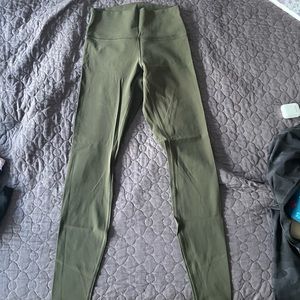 Lululemon 28inch wunder under full on luxtreme leggings size 6 in dark olive